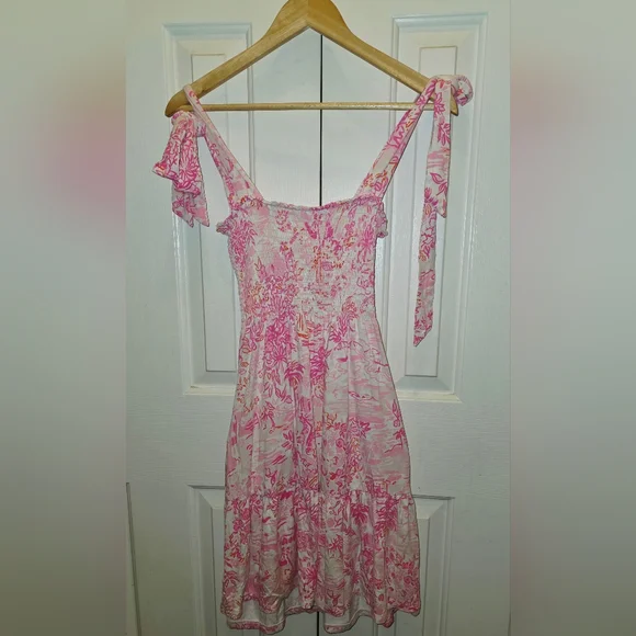 Lilly Pulitzer Kailua Smocked Dress- size small-used condition 🦩 - Picture 7 of 9